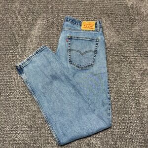 Levis Mens 506 Regular Fit Straight Leg Jeans 36x34 Medium Wash Denim